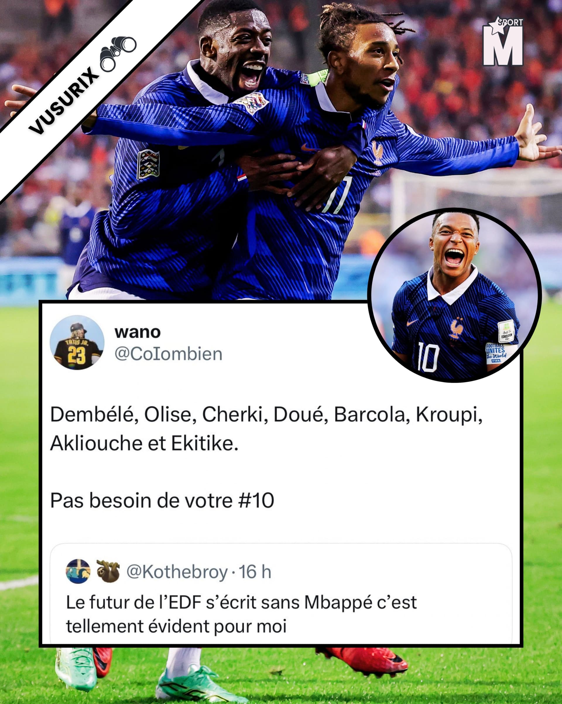 PAS BESOIN DE MBAPPÉ ? VRAIMENT ? 🤔🇫🇷
📸 @brfootball
#mbappe #france...