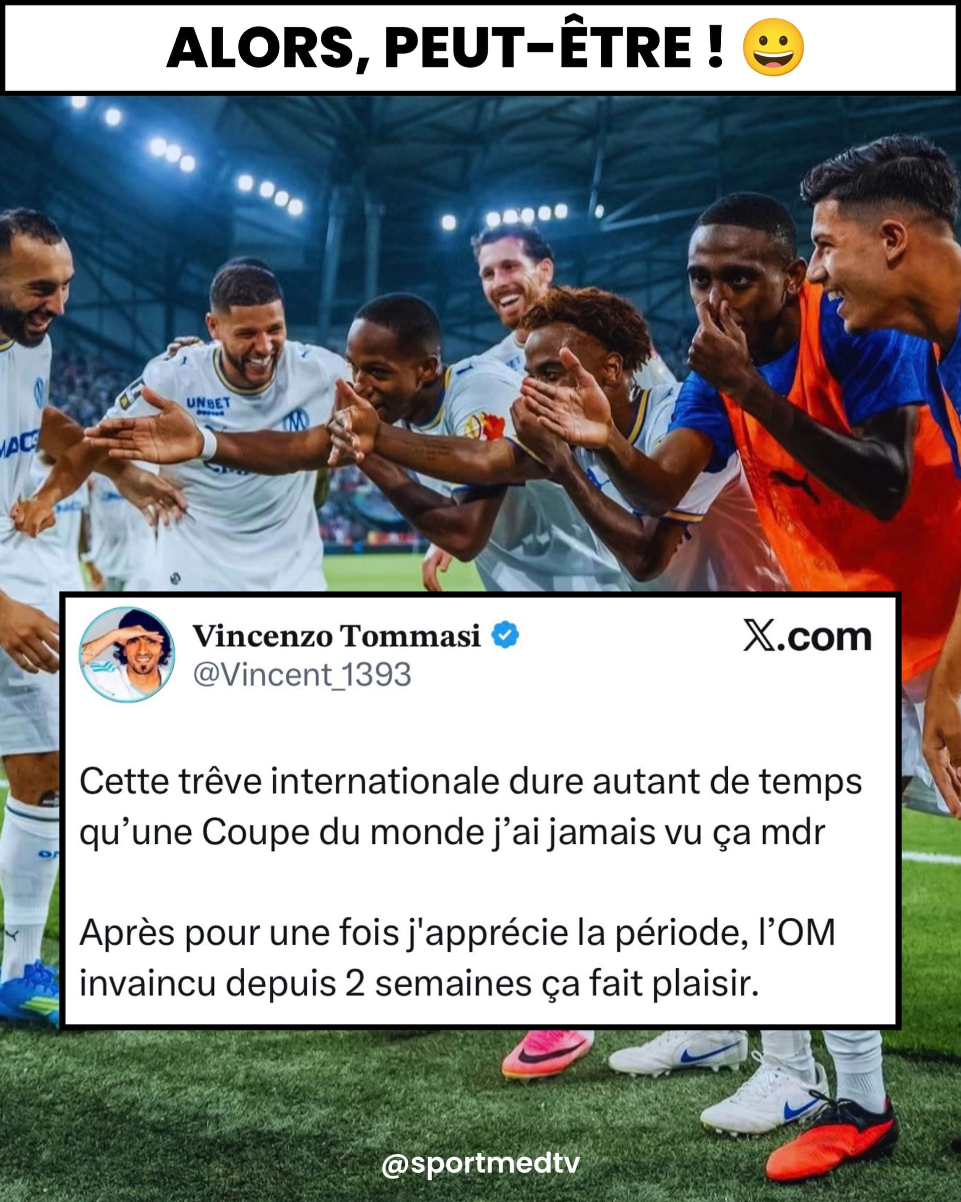 OUI, OUI, L’OM EST INVAINCU DEPUIS 2 SEMAINES ! 😍😍🤍💙
On choisit de ne pas...