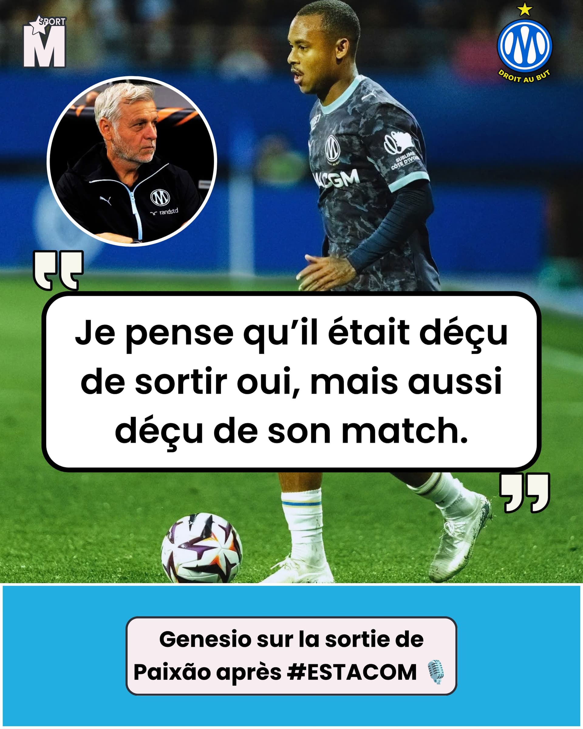 IGOR PAIXÃO PAS CONTENT DE SORTIR… GENESIO S’EXPRIME 😐
En plus d’avoir...
