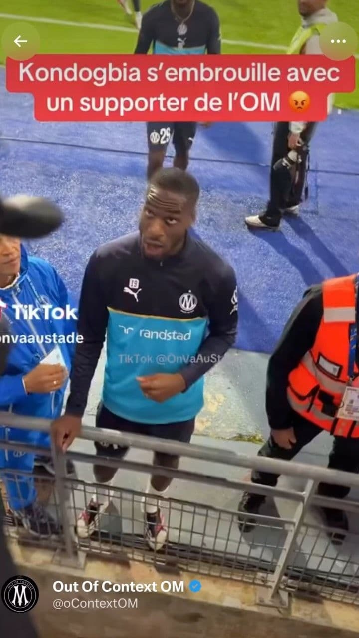 ÇA A CHAUFFÉ ENTRE KONDOGBIA ET UN SUPPORTER MARSEILLAIS… 🙄😬🚨
🎥 Via le...